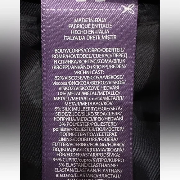 NWT $2990 Ralph Lauren Collection Mychele Metallic Strapless Cocktail Dress Sz 8 - Picture 16 of 16